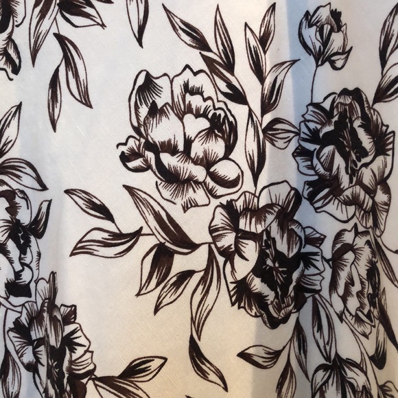 Ann Taylor Cream brown A-Line Midi Skirt size 2 linen blend Y2K last price drop - Picture 3 of 7